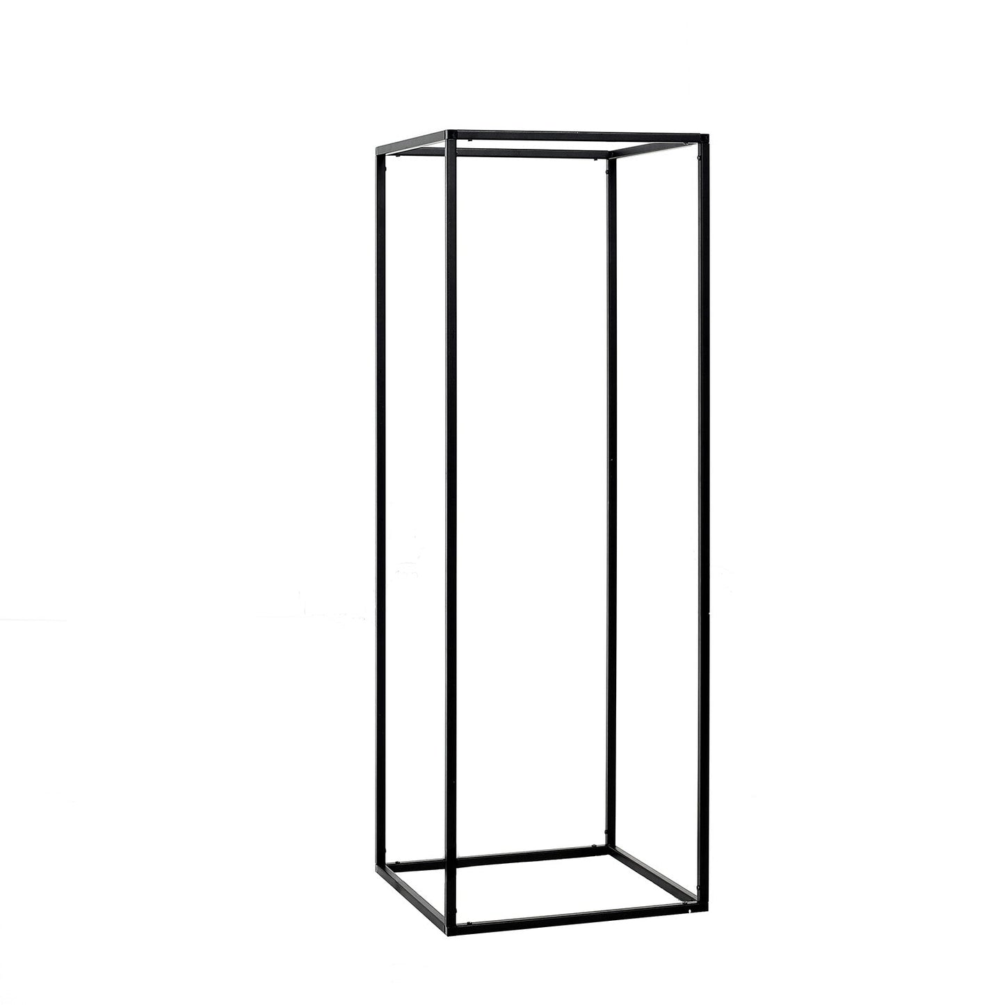 Matte Black 32 Inch Metal Rectangular Wedding Flower Stand