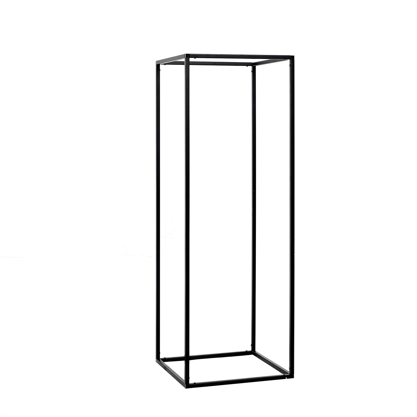 Matte Black 32 Inch Metal Rectangular Wedding Flower Stand