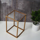 Clear acrylic plexiglass sheets in a modern gold frame.