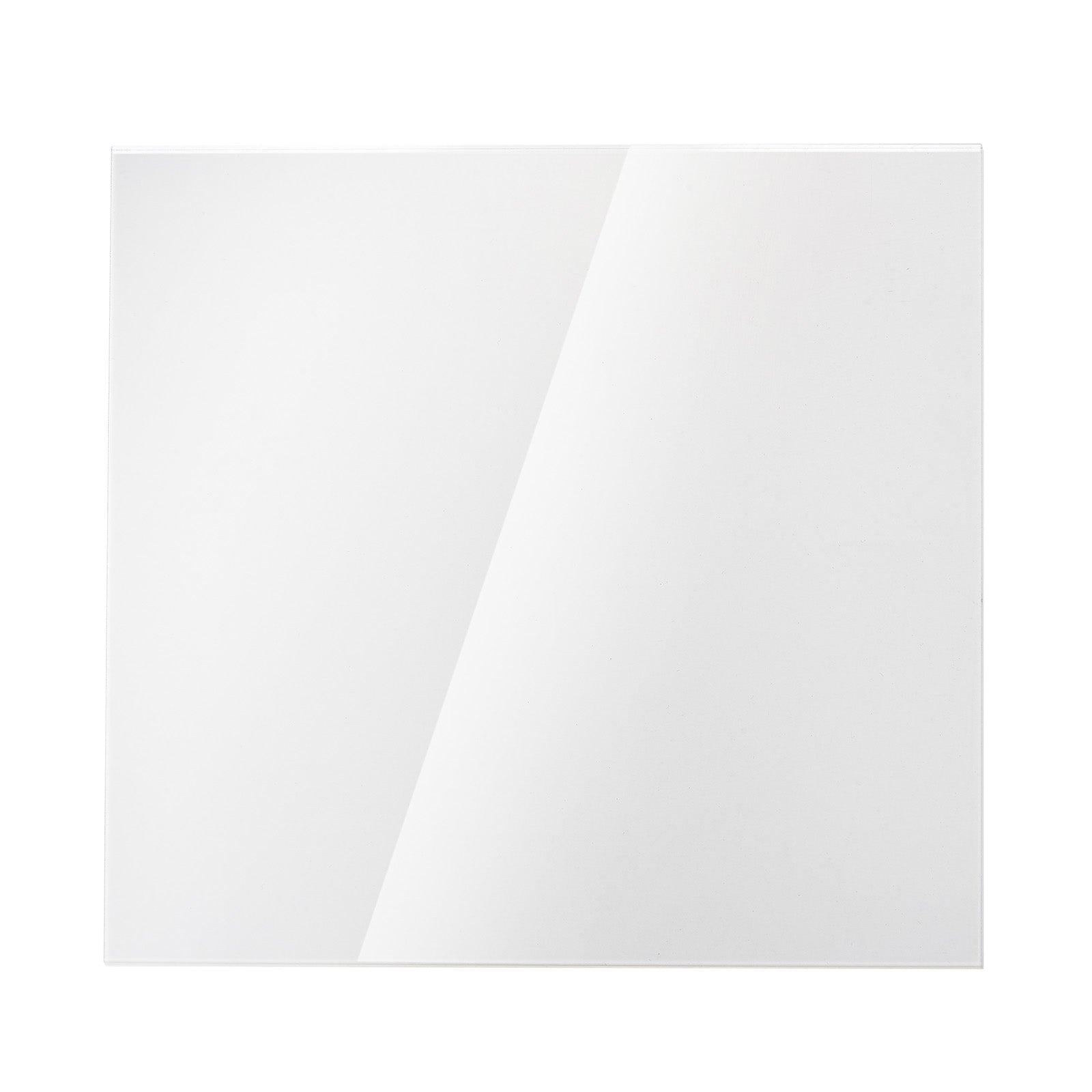 Clear acrylic plexiglass sheets, 12" square, 3mm thick, with protective film.