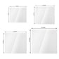 Clear acrylic square plexiglass sheets set of 4, assorted sizes.