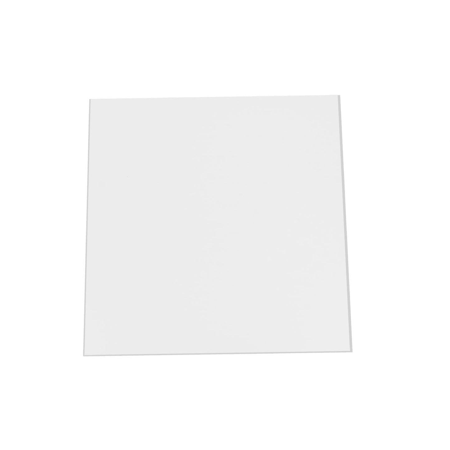 White acrylic square plexiglass sheet, 3mm thick with protective film.