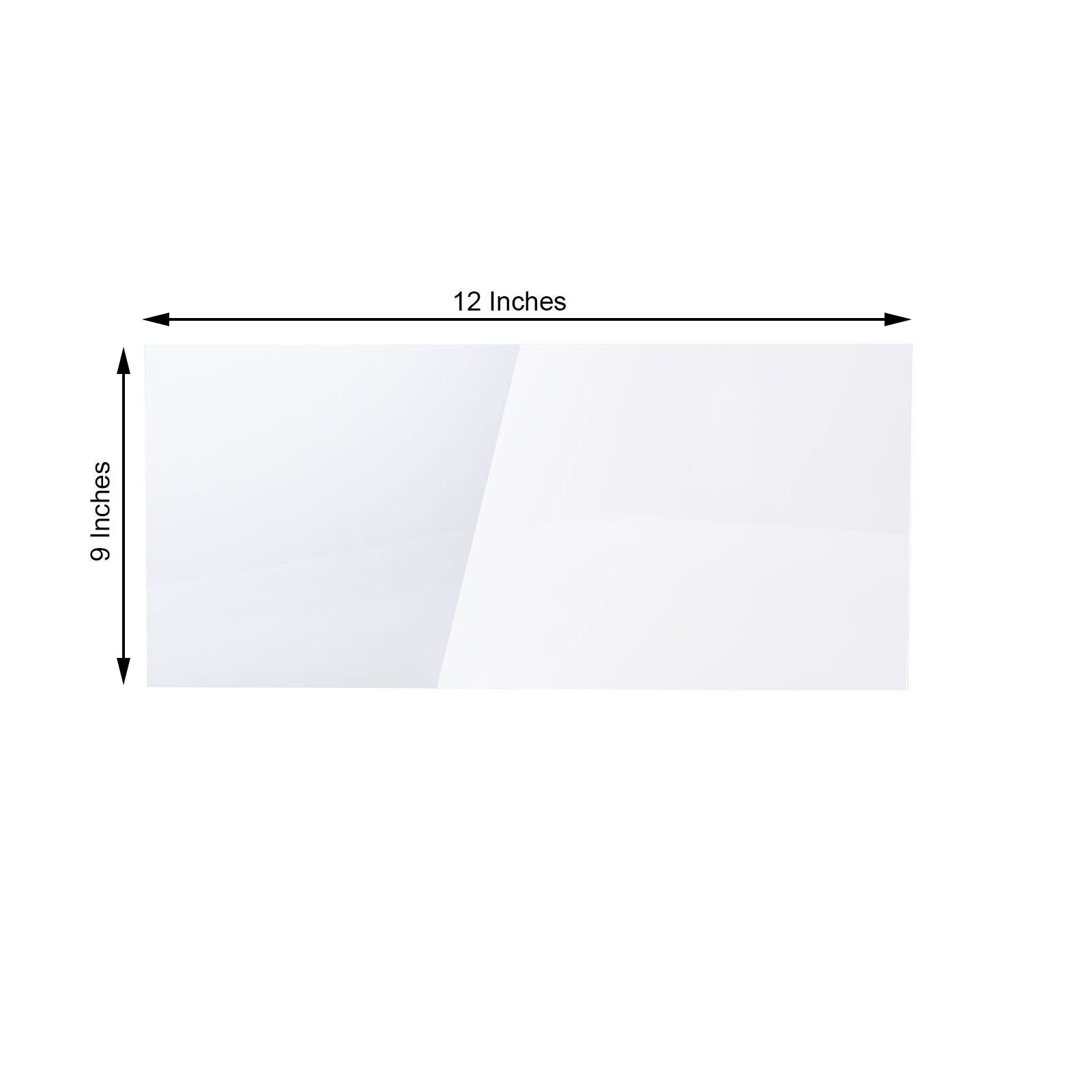 Clear acrylic sheets, 12"x9", 3mm thick, with protective film.