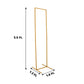 Rectangular Slim Metal Floral Display Frame in Gold 5.5 Feet