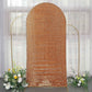 7ft Antique Gold Shimmer Tinsel Spandex Wedding Arch Cover For Fitted Round Top Chiara Backdrop Stand