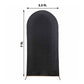 7ft Black Shimmer Tinsel Spandex Wedding Arch Cover For Fitted Round Top Chiara Backdrop Stand