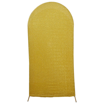Gold Tinsel Arch Cover For 7 Ft Round Top Chiara Backdrop Stand