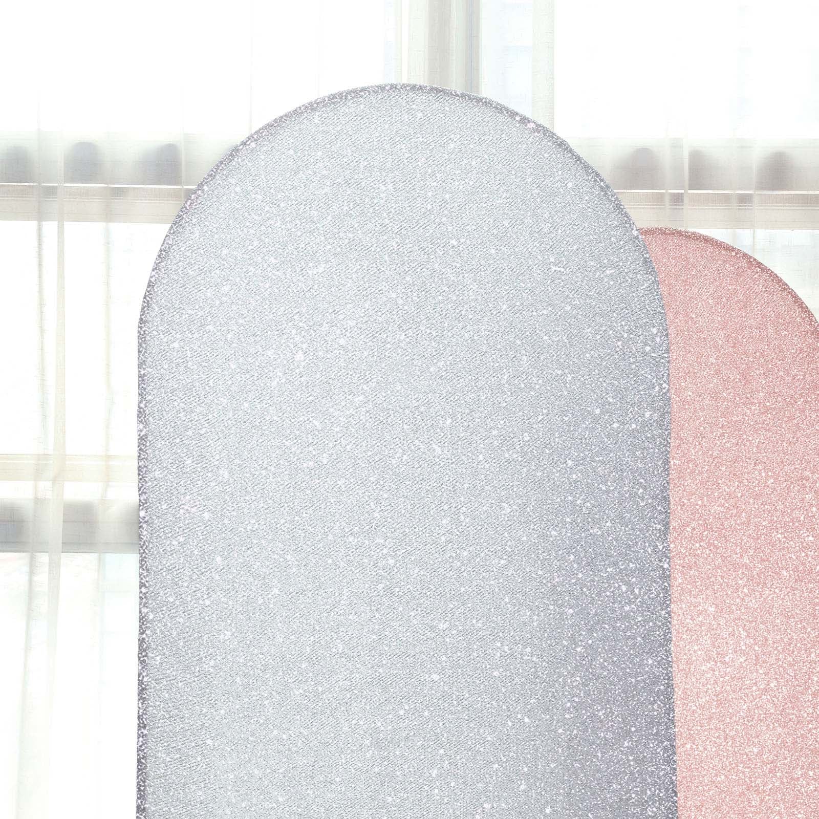 7 Ft Spandex Arch Cover In Silver For Chiara Stand