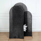6ft Shimmer Tinsel Spandex Wedding Arch Cover For Fitted Round Top Chiara Backdrop Stand