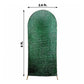 6ft Hunter Green Shimmer Tinsel Spandex Wedding Arch Cover Round Top Chiara Backdrop Stand