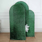 6ft Hunter Green Shimmer Tinsel Spandex Wedding Arch Cover Round Top Chiara Backdrop Stand