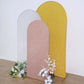 Shimmer Tinsel Spandex Arch Cover in Blush Rose Gold for Round Top Chiara Backdrop Stand 5 Feet