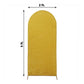 Chiara Backdrop Round Top Stand with Gold Shimmer Tinsel Spandex Arch Cover 5 Feet