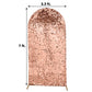 Double Sided Big Payette Sequin Arch Cover In Blush 7 Feet