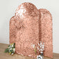 Sparkly Rose Gold 7 Feet Sequin Arch Frame Cover