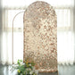 Fitted Champagne Sequin Arch Cover For Round Backdrop Stand 7 Feet