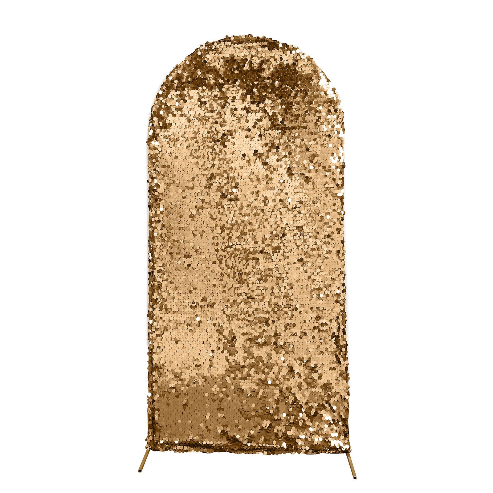 Gold Sequin Arch Cover for Chiara Backdrop Round Top 7 Feet