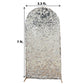 Glittering 7 Feet Silver Sequin Arch Cover For Round Top Stand