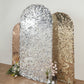 7 Feet Silver Sequin Arch Cover For Chiara Backdrop Stand