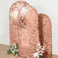 Fitted Sparkly Double Sided Big Payette Sequin Arch Cover For Round Top Stand 6 Feet