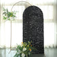 6ft Sparkly Black Double Sided Big Payette Sequin Fitted Wedding Arch Cover For Round Top Chiara Backdrop Stand