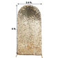 Sparkly Champagne Double Sided Big Payette Sequin 6 Feet Arch Cover For Round Top Stand
