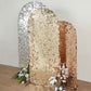 6 Feet Champagne Double Sided Big Payette Sequin Arch Cover For Round Top Stand