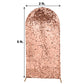 Fitted Arch Cover In Blush Rose Gold Big Payette Sequin For Round Top Chiara Stand 5 Feet