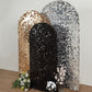 Black Sparkly Sequin Arch Cover For Round Top Chiara Backdrop Stand 5 Feet
