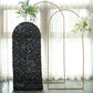 Fitted 5 Feet Sequin Arch Cover For Chiara Backdrop Stand Black