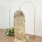 5ft Sparkly Champagne Double Sided Big Payette Sequin Fitted Wedding Arch Cover For Round Top Chiara Backdrop Stand