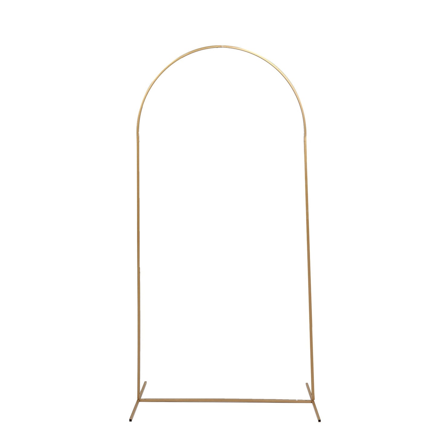 Gold Chiara Round Top Metal Backdrop Arch Stand 7 Feet#whtbkgd