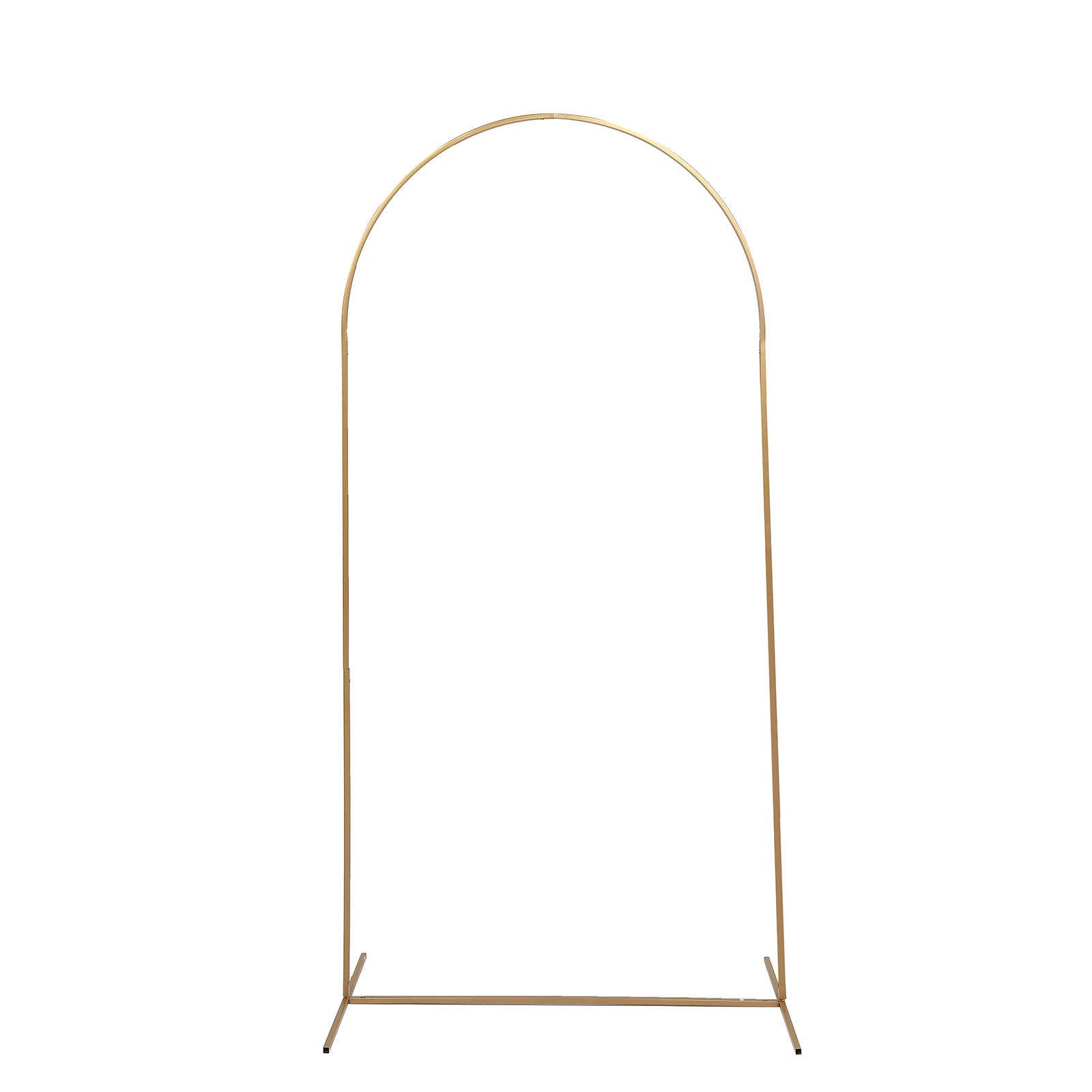 Gold Chiara Round Top Metal Backdrop Arch Stand 7 Feet#whtbkgd