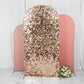 Set of 3 Blush Rose Gold Backdrop Sequin Spandex Covers