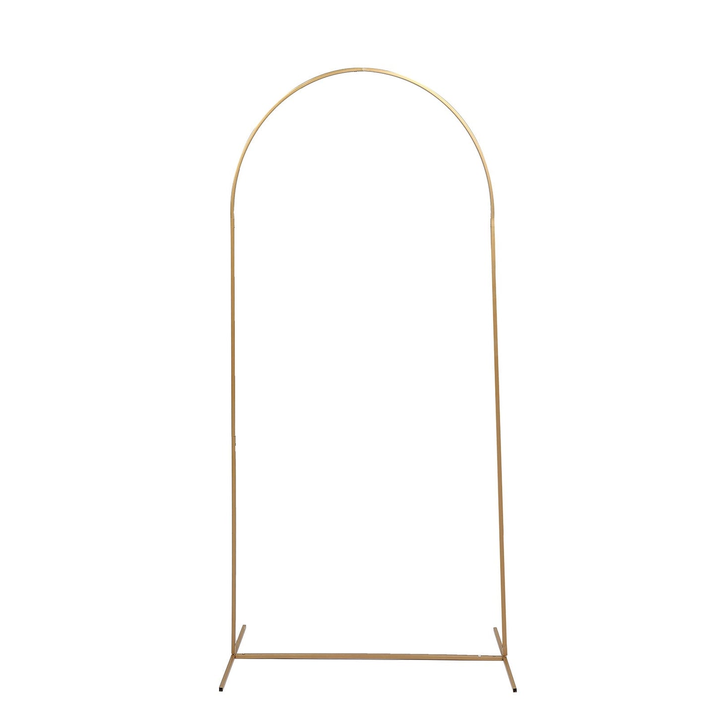 Gold Chiara 6 Feet Round Top Metal Backdrop Arch Stand#whtbkgd