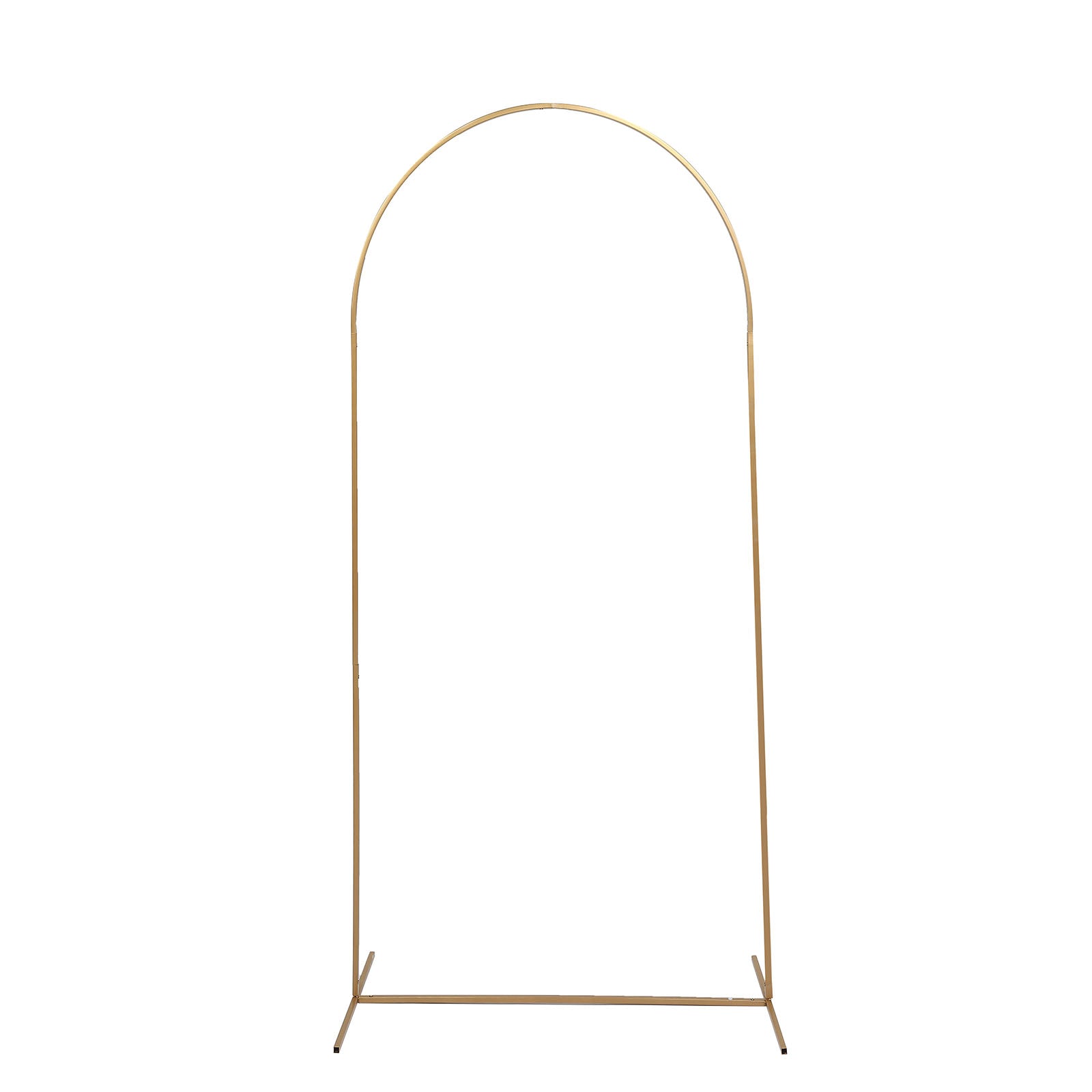 Gold Chiara 6 Feet Round Top Metal Backdrop Arch Stand#whtbkgd