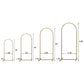 Set of 4 Gold Round Top Metal Chiara Backdrop Arch Stand