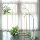 Set of 4 | Gold Metal Wedding Arch Chiara Backdrop Stand Floral Display Frame With Round Top