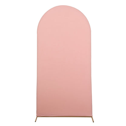 Spandex 7 Feet Matte Dusty Rose Arch Cover For Chiara Round Top Backdrop Stand