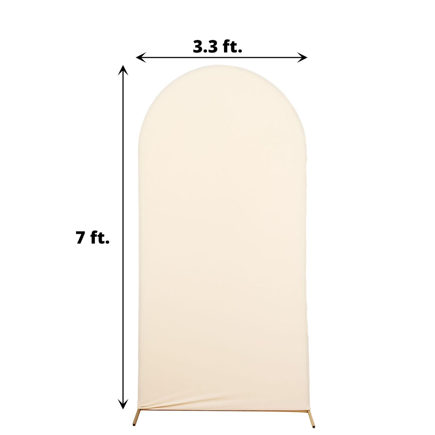Matte Beige 7 Feet Spandex Round Top Arch Cover
