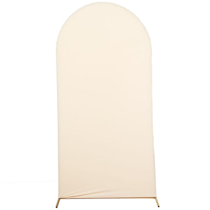 7 Feet Spandex Arch Stand with Matte Beige Round Top