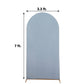 7 Feet Fitted Matte Dusty Blue Spandex Arch Cover For Round Top Backdrop