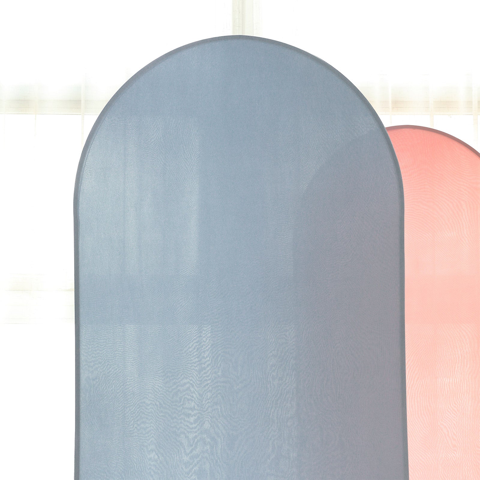 Matte Dusty Blue Spandex Arch Cover For Round Top Backdrop Stand 7 Feet