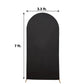 7 Feet Fitted Matte Black Spandex Arch Cover For Round Top Backdrop