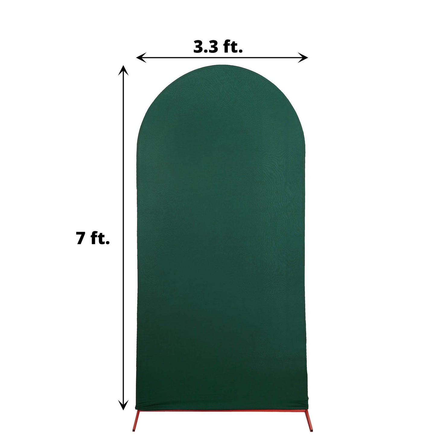 7ft Matte Hunter Emerald Green Spandex Fitted Wedding Arch Cover For Round Top Chiara Backdrop Stand