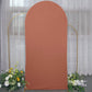 7ft Matte Terracotta Spandex Fitted Wedding Arch Cover For Round Top Chiara Backdrop Stand