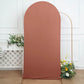 7ft Matte Terracotta Spandex Fitted Wedding Arch Cover For Round Top Chiara Backdrop Stand