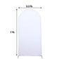 7 Feet Fitted Matte White Spandex Arch Cover For Round Top Backdrop