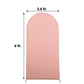 6 Feet Fitted Matte Dusty Rose Spandex Arch Cover For Round Top Backdrop
