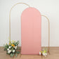 Matte Dusty Rose Spandex Arch Cover in 6 Feet For Round Top Chiara Backdrop Stand